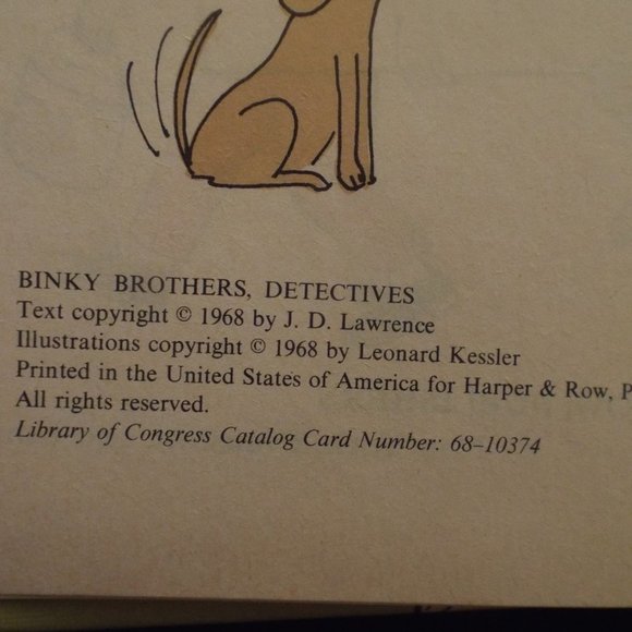 Vintage 1968 Binky Brothers, Detectives H/C Book by James Lawrence - Picture 2 of 4